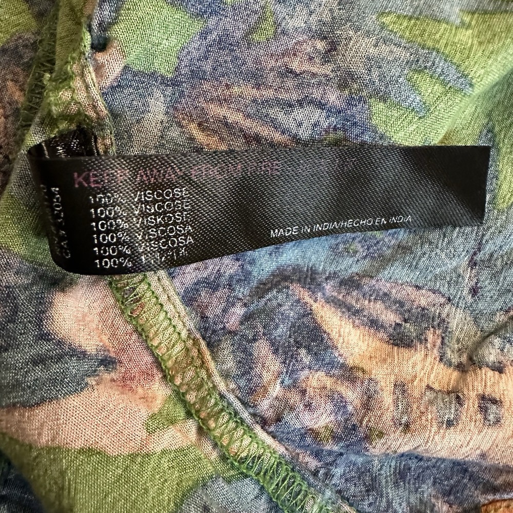 Anthropologie Green Floral Button-Down Top - Picture 5 of 12